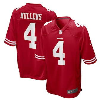 mens nike nick mullens scarlet san francisco 49ers game play